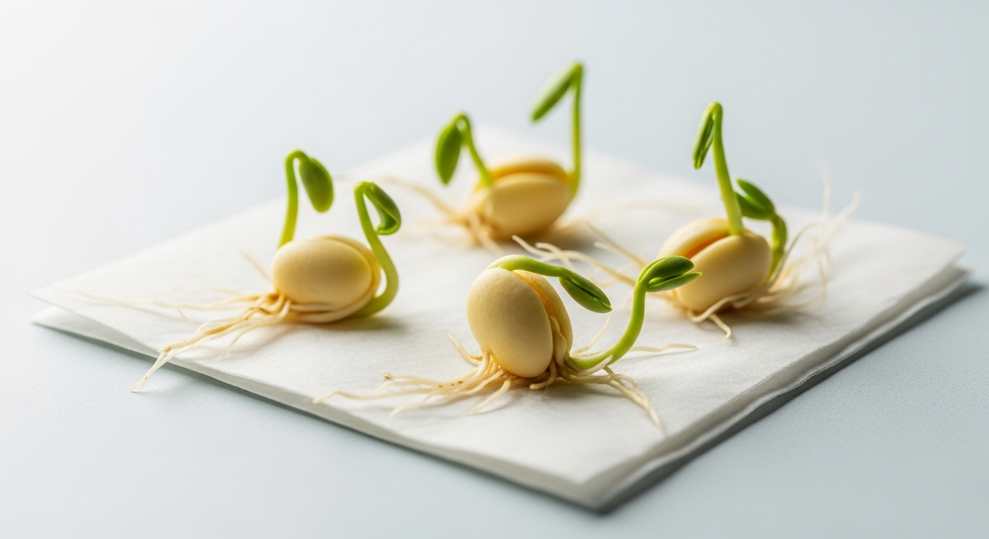 Seed Germination Process on Germination Paper